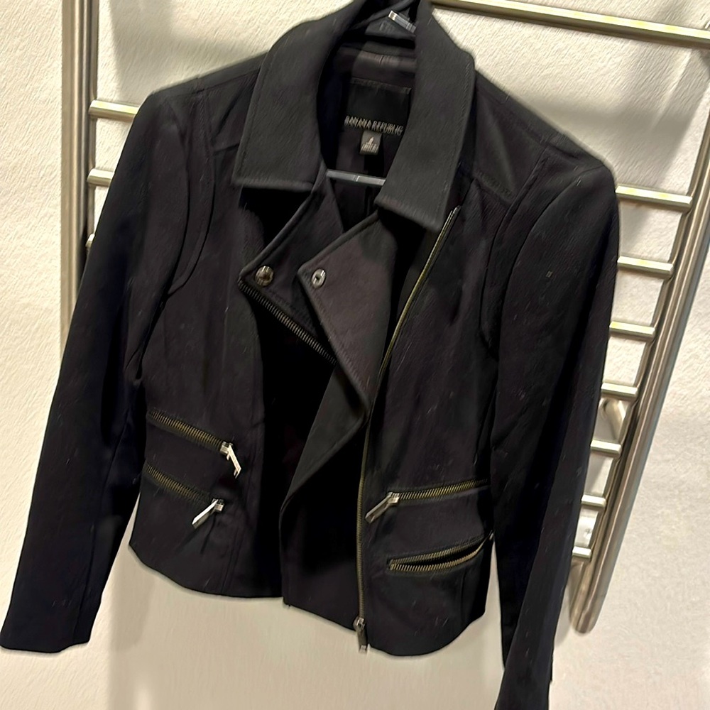 Banana republic black moto jacket
